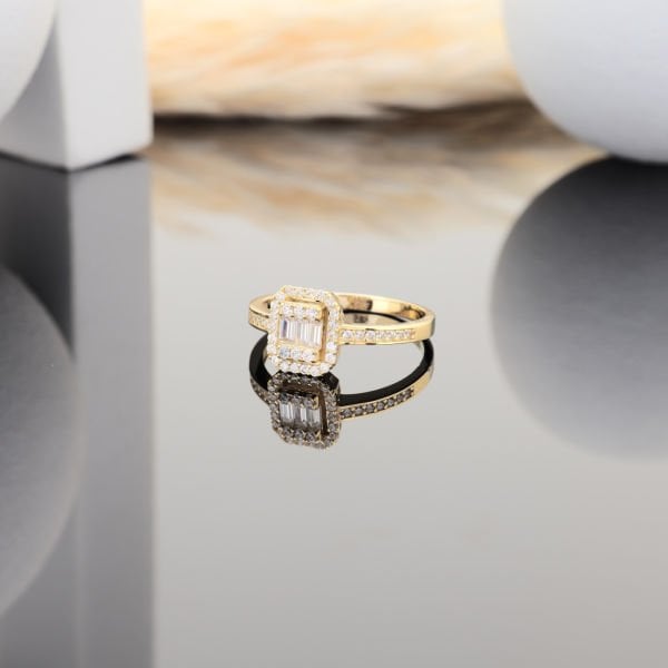 14 Ayar Altın Baget Yüzük