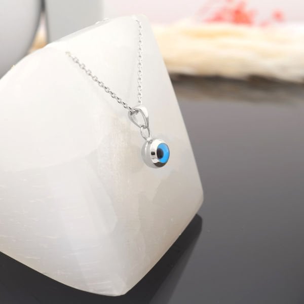 14 Ayar Altın Zarif Nazar Boncuklu Kolye