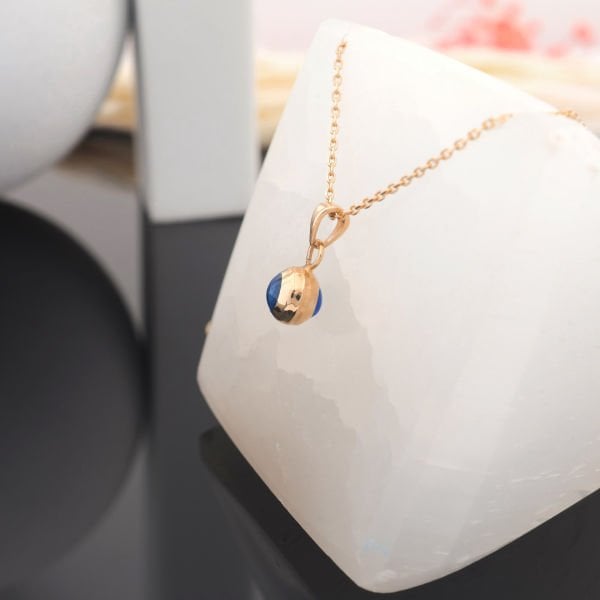 14 Ayar Altın Zarif Nazar Boncuklu Kolye