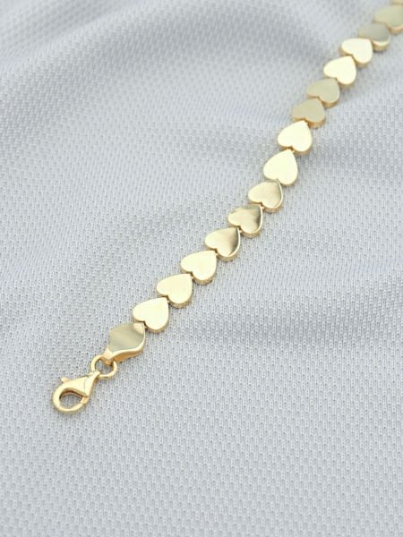 14 Ayar Altın Kalpli Bileklik