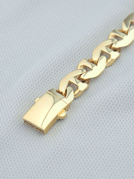 14 Ayar Altın Zincir Tasarım Bileklik