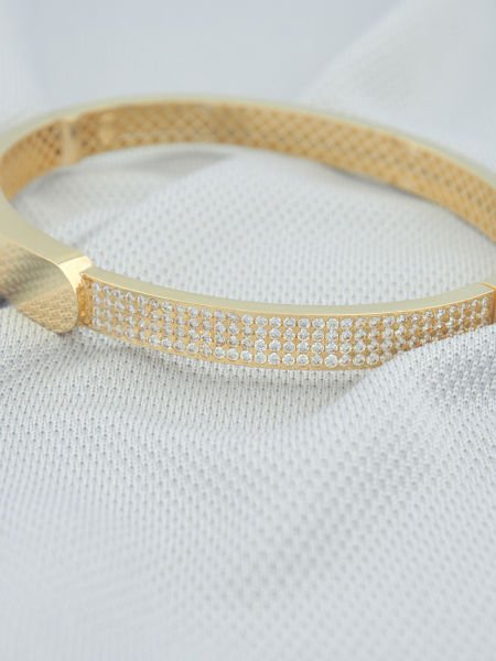 14 Ayar Altın Tasarım Kelepçe / Bileklik