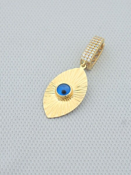 14 Ayar Altın Charm Göz Kolye Ucu