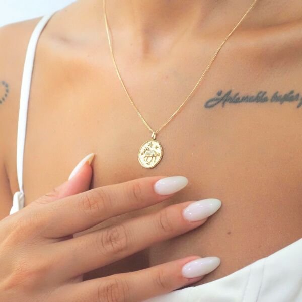 14 Ayar Altın Koç Burcu Kolye