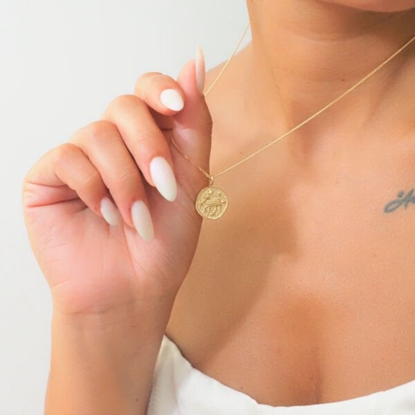 14 Ayar Altın Koç Burcu Kolye