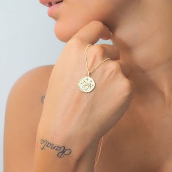 14 Ayar Altın Koç Burcu Kolye