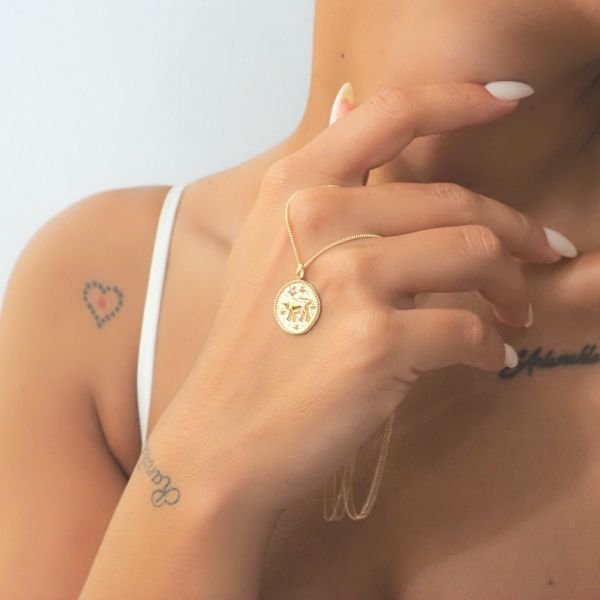 14 Ayar Altın Boğa Burcu Kolye