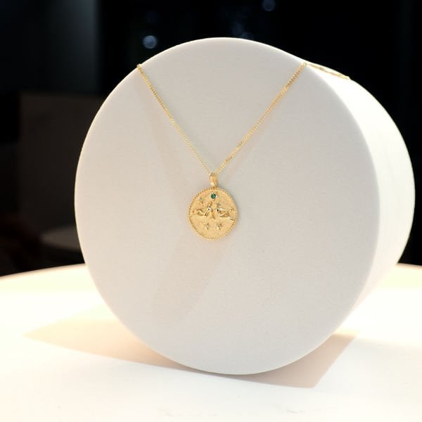 14 Ayar Altın İkizler Burcu Kolye