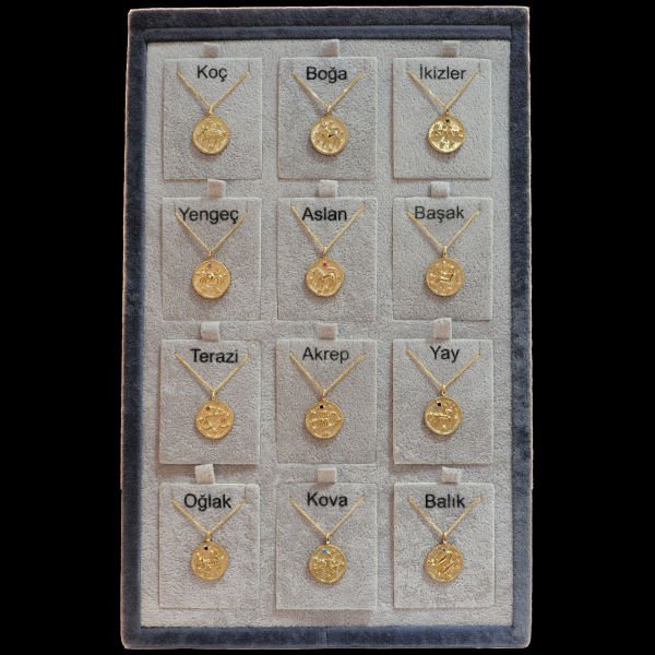 14 Ayar Altın Yengeç Burcu Kolye