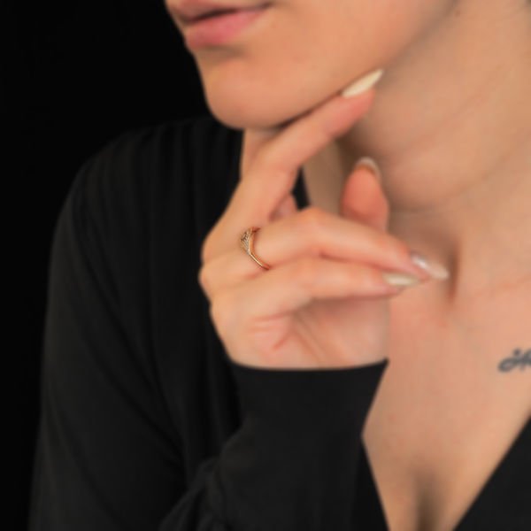 Radolite Pırlanta 14 Ayar Altın Yuvarlak Göz Yüzük