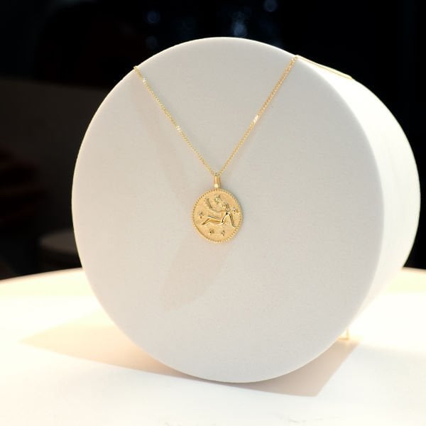 14 Ayar Altın Başak Burcu Kolye