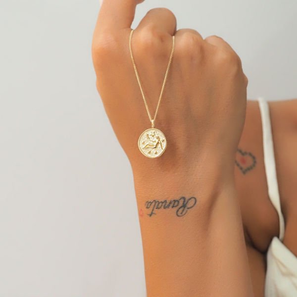 14 Ayar Altın Başak Burcu Kolye