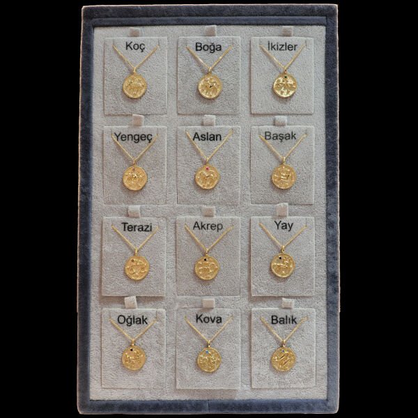 14 Ayar Altın Terazi Burcu Kolye