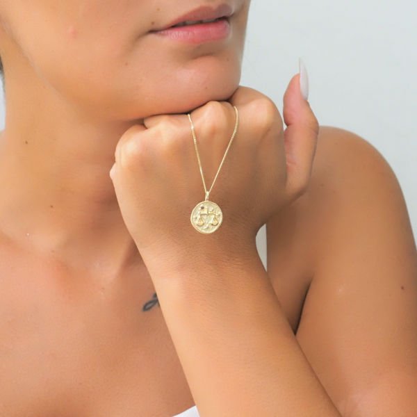 14 Ayar Altın Terazi Burcu Kolye