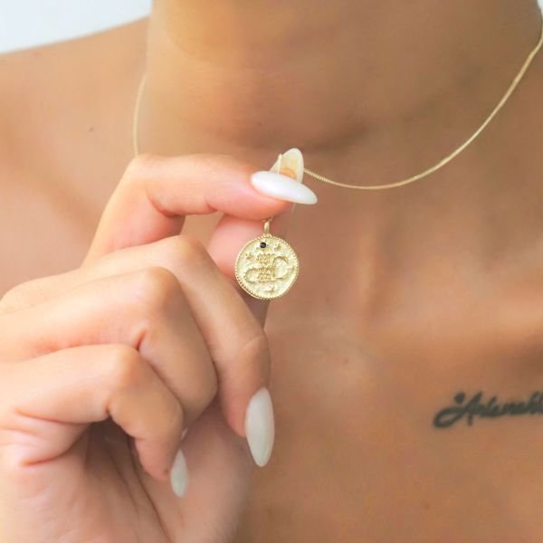 14 Ayar Altın Akrep Burcu Kolye