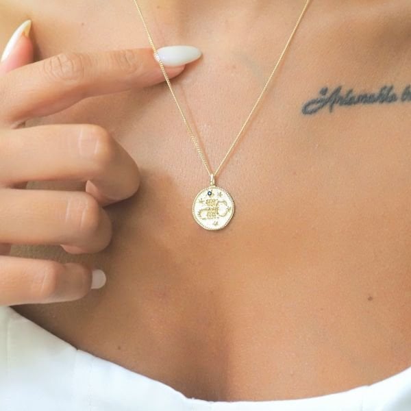 14 Ayar Altın Akrep Burcu Kolye