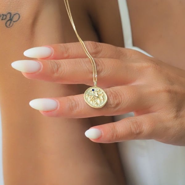 14 Ayar Altın Yay Burcu Kolye