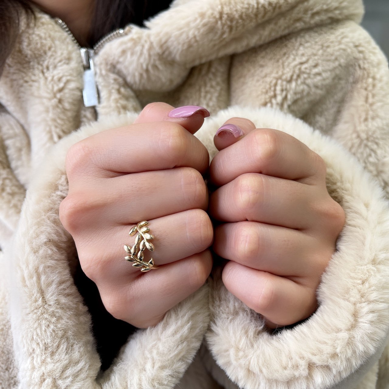 14 Ayar Altın Zeytin Dalı Yüzük