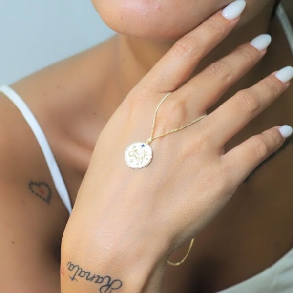 14 Ayar Altın Oğlak Burcu Kolye