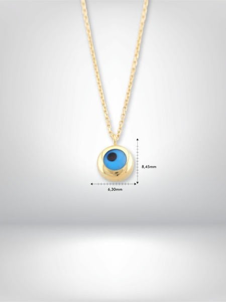 14 Ayar Altın Nazar Boncuklu Kolye