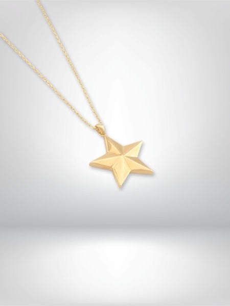 14 Ayar Altın Yıldız Kolye