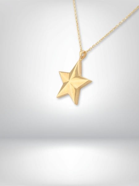 14 Ayar Altın Yıldız Kolye