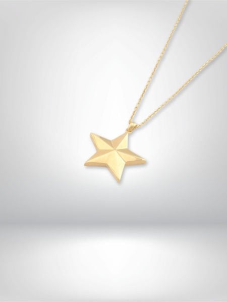 14 Ayar Altın Yıldız Kolye