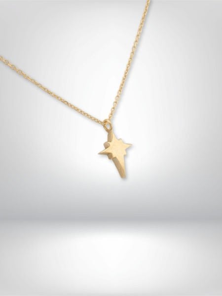 14 Ayar Altın Kuzey Yıldızı Figürlü Kolye