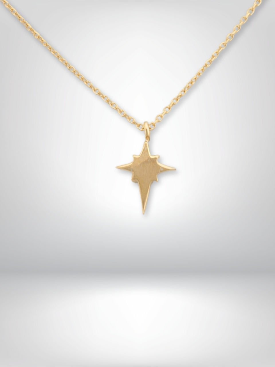 14 Ayar Altın Kuzey Yıldızı Figürlü Kolye