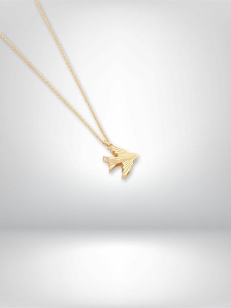 14 Ayar Altın Uçan Kuş Figürlü Kolye
