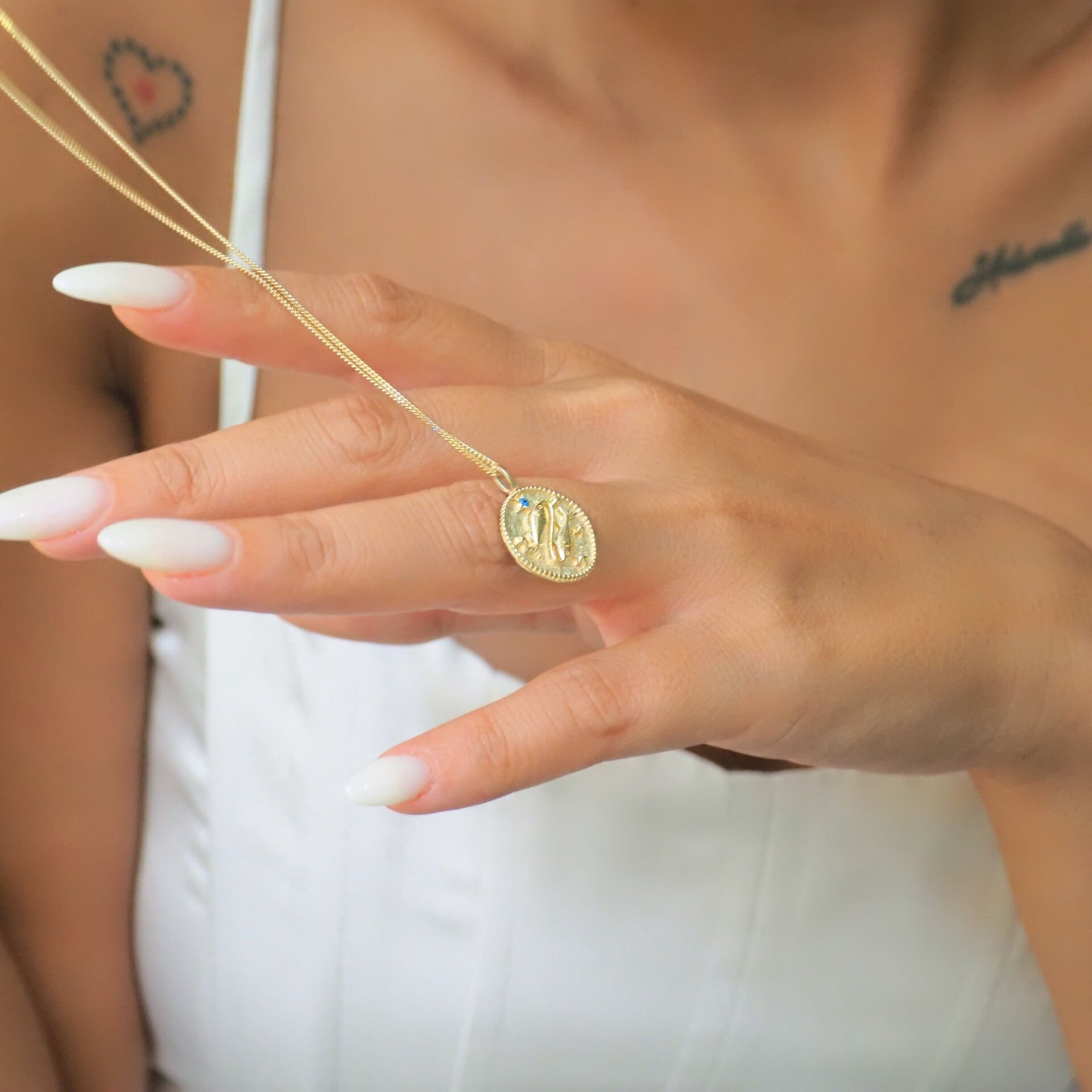 14 Ayar Altın Balık Burcu Kolye