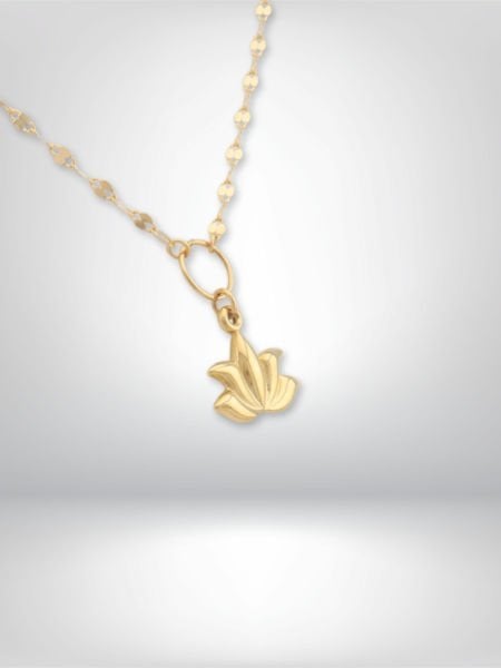 14 Ayar Altın Lotus Çiçeği Kolye