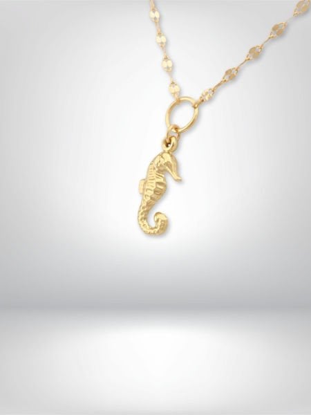 14 Ayar Altın Denizatı Figürlü Kolye