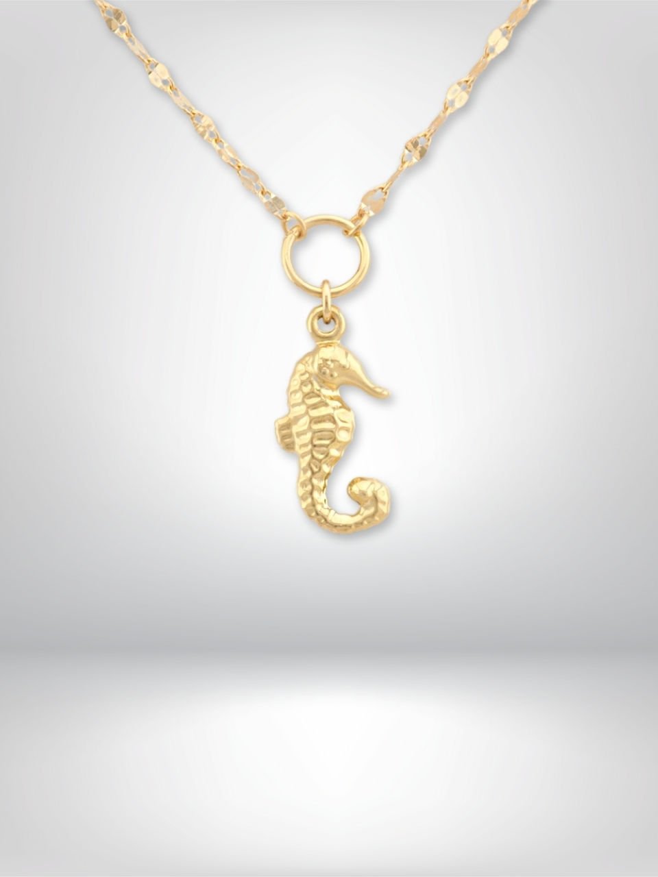 14 Ayar Altın Denizatı Figürlü Kolye