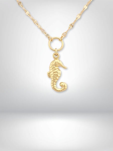 14 Ayar Altın Denizatı Figürlü Kolye