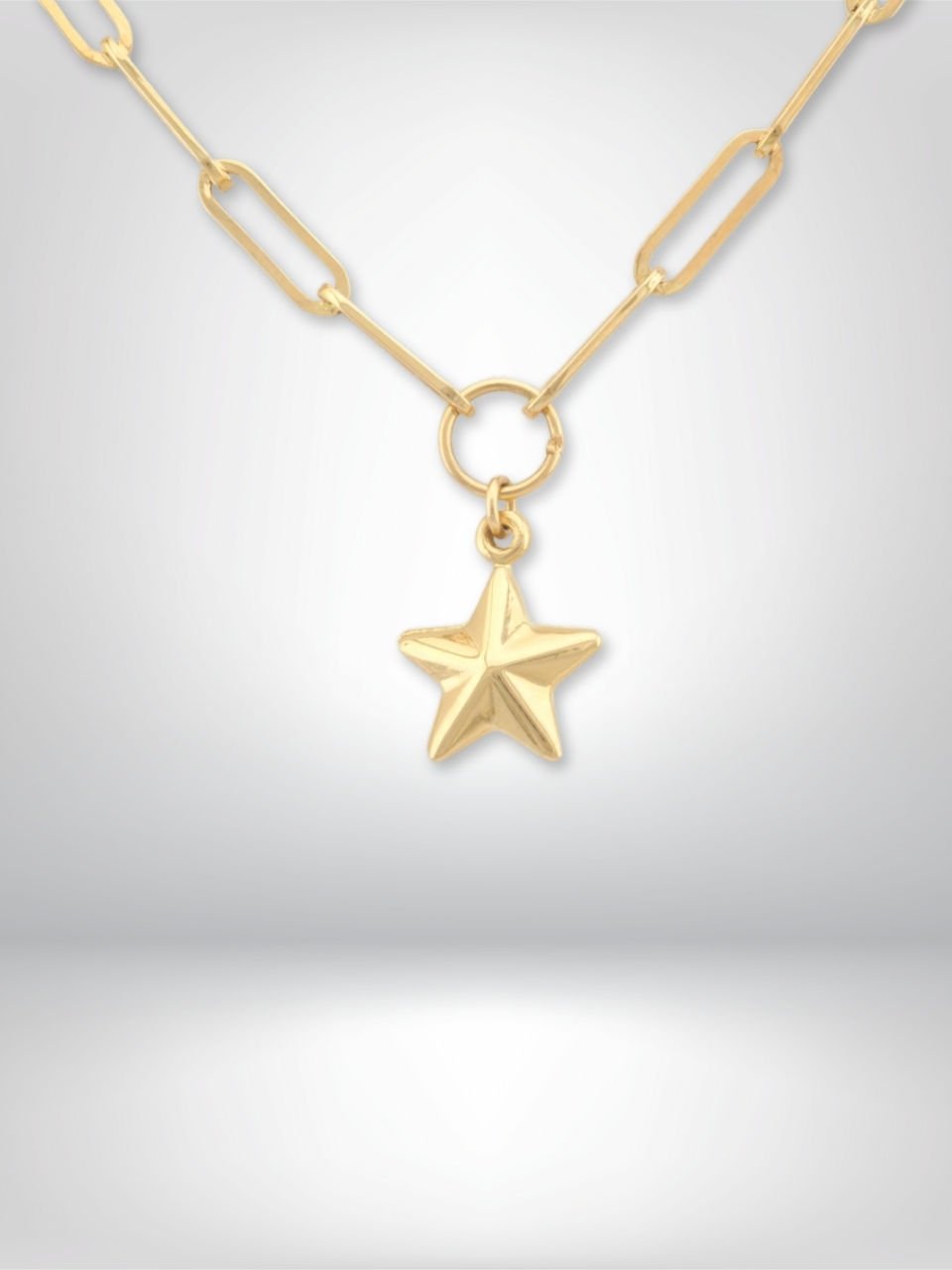 14 Ayar Altın Yıldız Figürlü Zincir Kolye