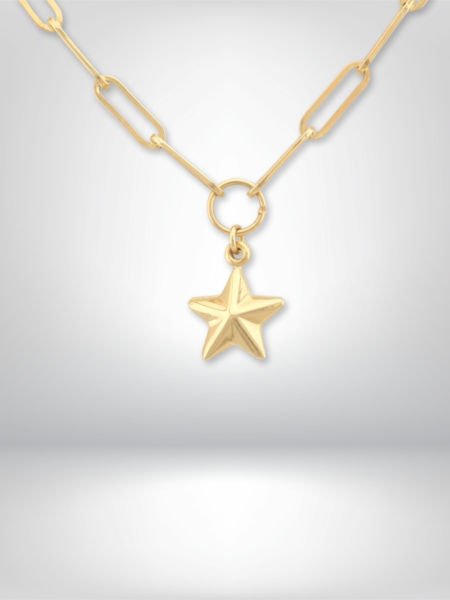 14 Ayar Altın Yıldız Figürlü Zincir Kolye