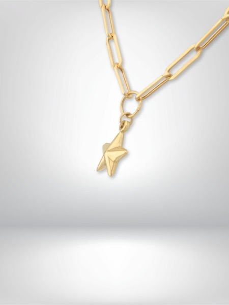 14 Ayar Altın Yıldız Figürlü Zincir Kolye