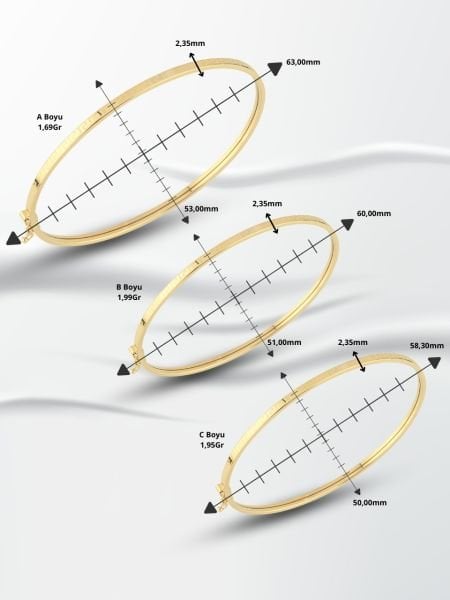 14 Ayar Altın İnce Grek Desenli Kelepçe Bilezik