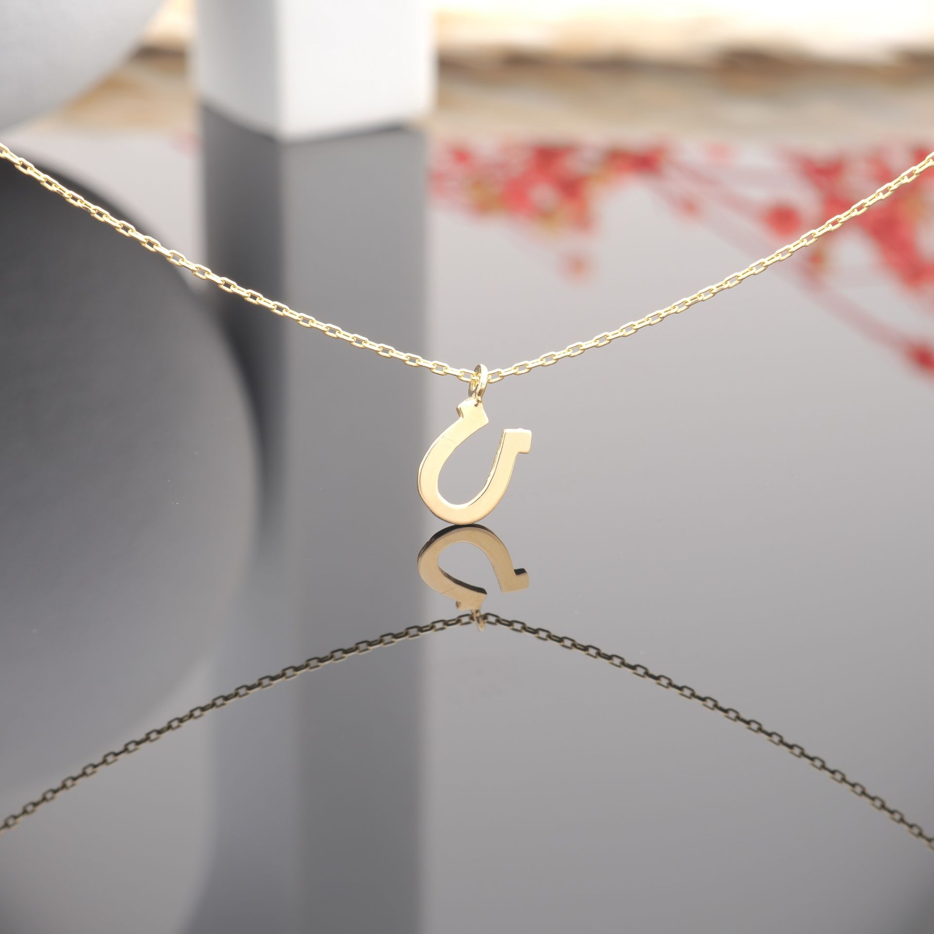 14 Ayar Altın At Nalı Kolye