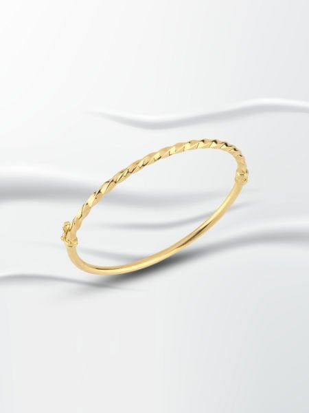 14 Ayar Altın Minimal Burgu Kelepçe Bilezik