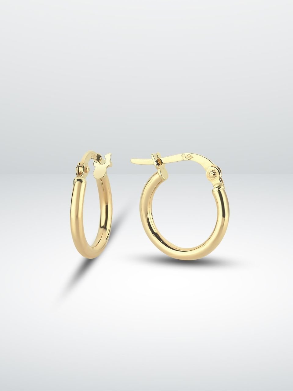 14 Ayar Altın Klasik Halka Küpe