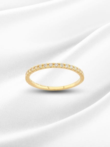 14 Ayar Altın Minimal Taşlı Yüzük