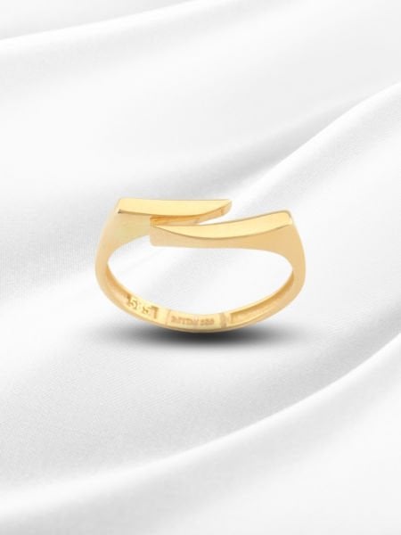 14 Ayar Altın Modern Formlu Açık Uçlu Yüzük