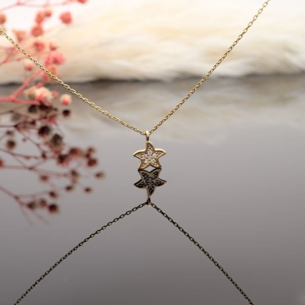 14 Ayar Altın Küçük Yıldız Kolye