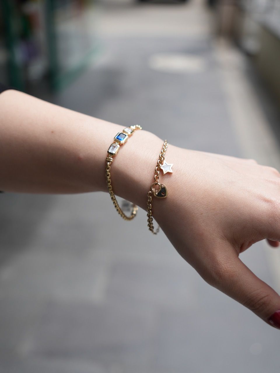 Baget Renkli Taşlı Bileklik