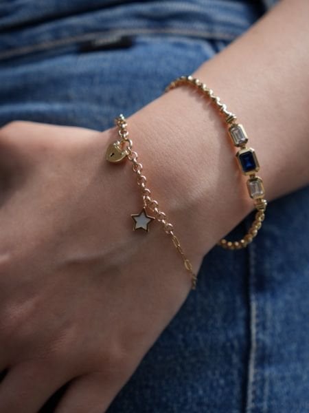 Baget Renkli Taşlı Bileklik