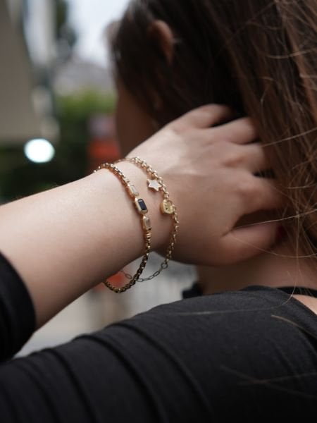 Baget Renkli Taşlı Bileklik