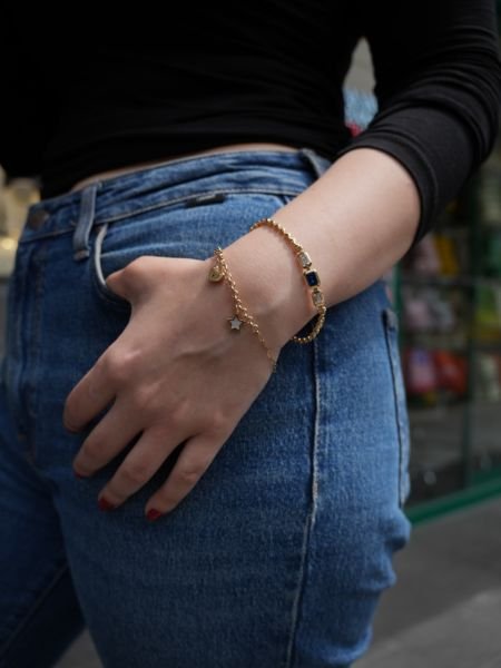 Kilit ve Yıldız Tasarım Bileklik