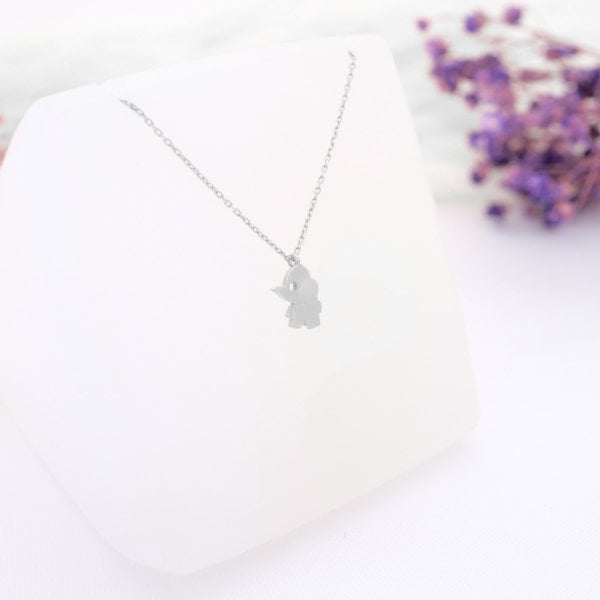 14 Ayar Altın Zarif Fil Kolye